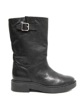 New! Vince Women's Kline Pull on Moto Boot Leather Black Size 8.5 M DD509A